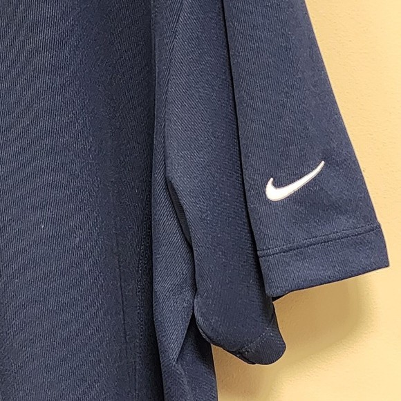 Nike Golf Men's Polo Shirt 2XL Blue Solid Dri-Fit Short Sleeve Logo - Picture 3 of 6
